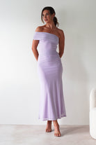Roxanna Mesh Bodycon Midaxi Dress Lilac | Wedding Guest Dress | Bodycon | Mesh | Oh Hello Clothing