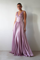 Scarlette Soft Satin Maxi Gown | Mauve | Debs & Prom | Formal Gown | Oh Hello Clothing