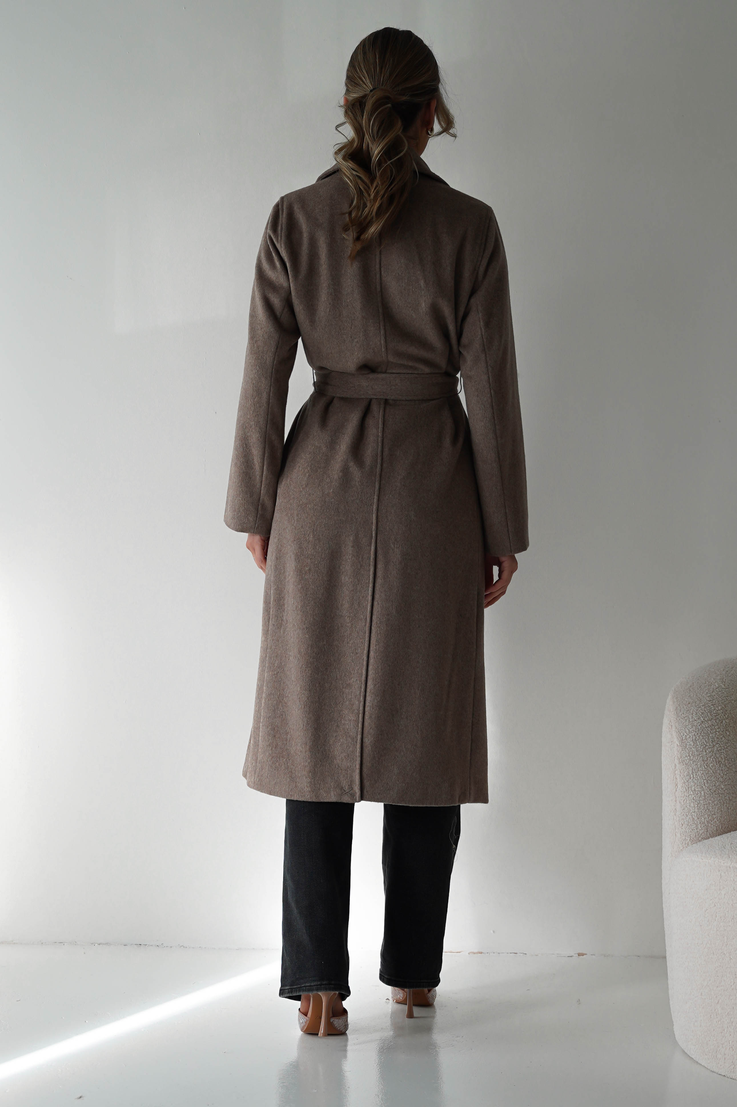 Oh Hello Clothing Blazer & Coats 1*DONE-ATTENTIF-M2533- TAUPE COAT