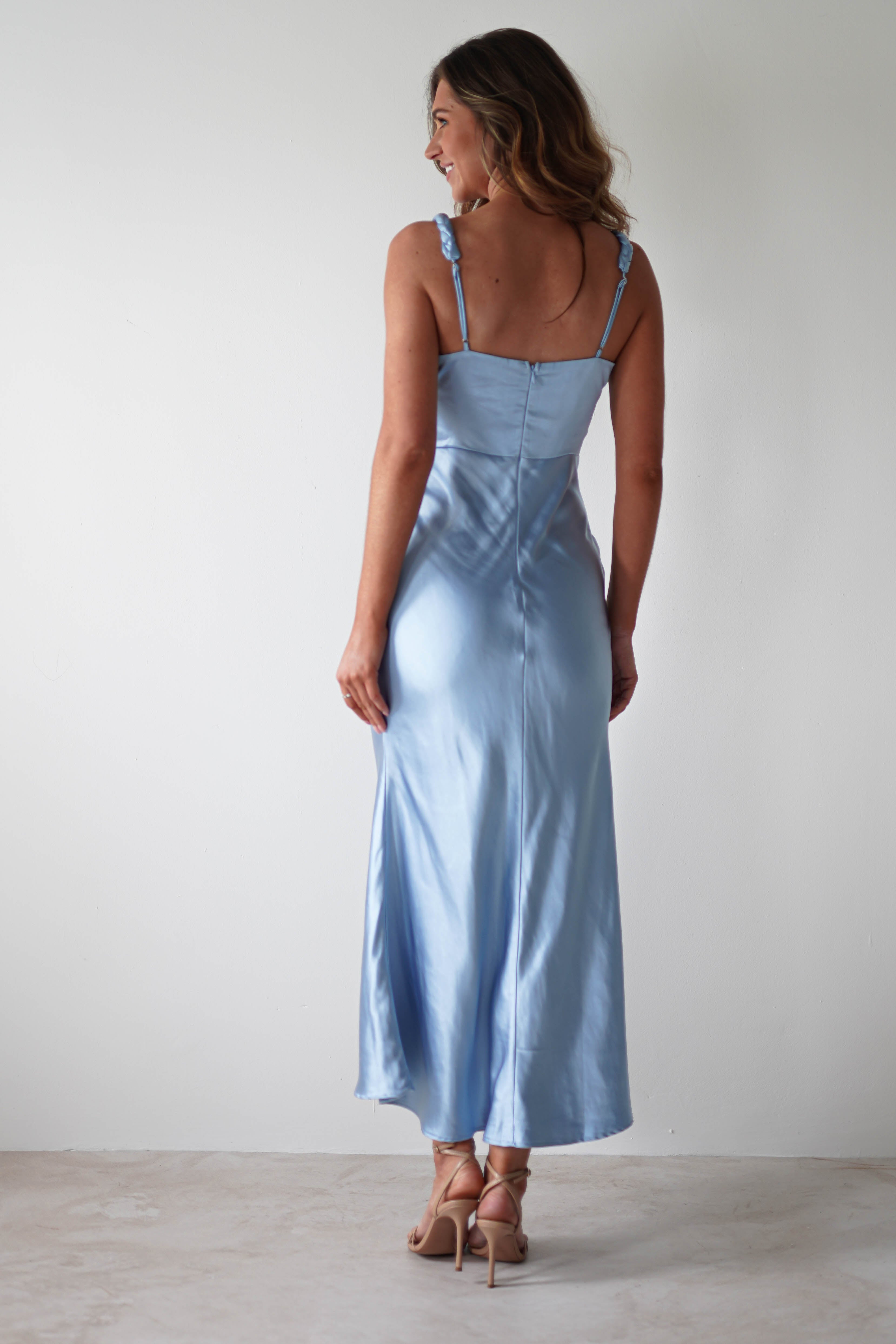 Bethanie Soft Satin Maxi Dress | Blue