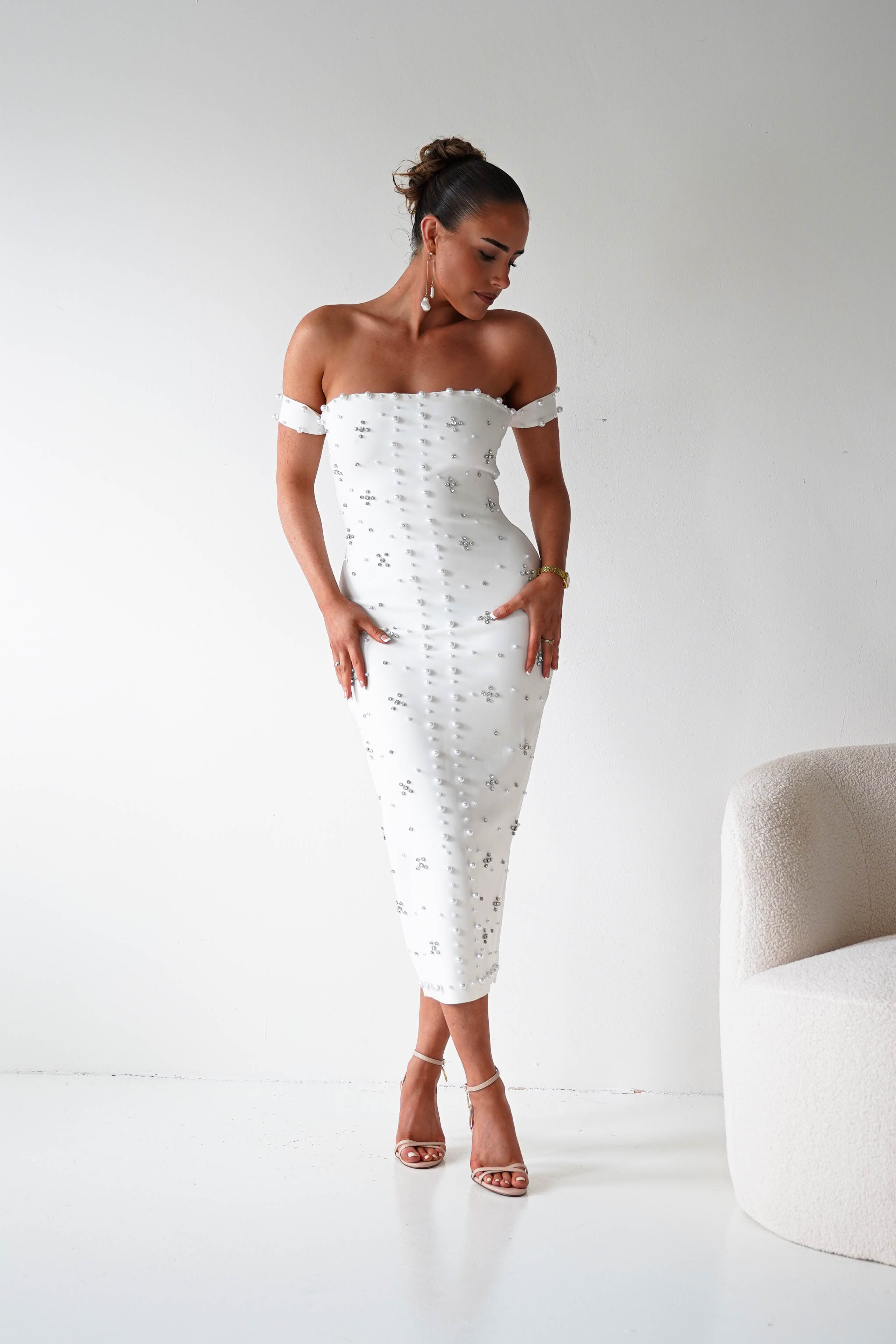 Oh Hello Clothing Women > Clothing > Dresses 1*DONE-Blayke Bodycon Bandage Maxi Dress |NEW COLOUR WHITE