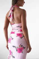 Emmaline Floral Bodycon Maxi Dress Pink | Wedding Guest Dress | Bodycon | Maxi | Oh Hello Clothing