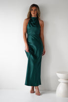 Capriana Pearl Back Maxi Dress Emerald | Wedding Guest Dress | Maxi | Oh Hello Clothing