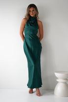 Capriana Pearl Back Maxi Dress Emerald | Wedding Guest Dress | Maxi | Oh Hello Clothing