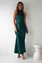 Capriana Pearl Back Maxi Dress Emerald | Wedding Guest Dress | Maxi | Oh Hello Clothing