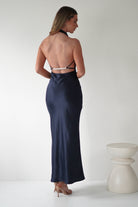 Capriana Pearl Back Maxi Dress Navy | Wedding Guest Dress | Maxi | Oh Hello Clothing