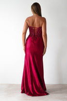 Caspian Embellished Bodycon Gown | Deep Red | Debs & Prom | Formal Gown | Oh Hello Clothing