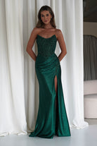 Caspian Embellished Bodycon Gown | Emerald Green | Debs & Prom | Formal Gown | Oh Hello Clothing