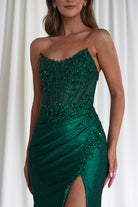 Caspian Embellished Bodycon Gown | Emerald Green | Debs & Prom | Formal Gown | Oh Hello Clothing