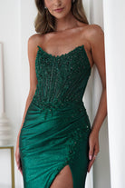 Caspian Embellished Bodycon Gown | Emerald Green | Debs & Prom | Formal Gown | Oh Hello Clothing