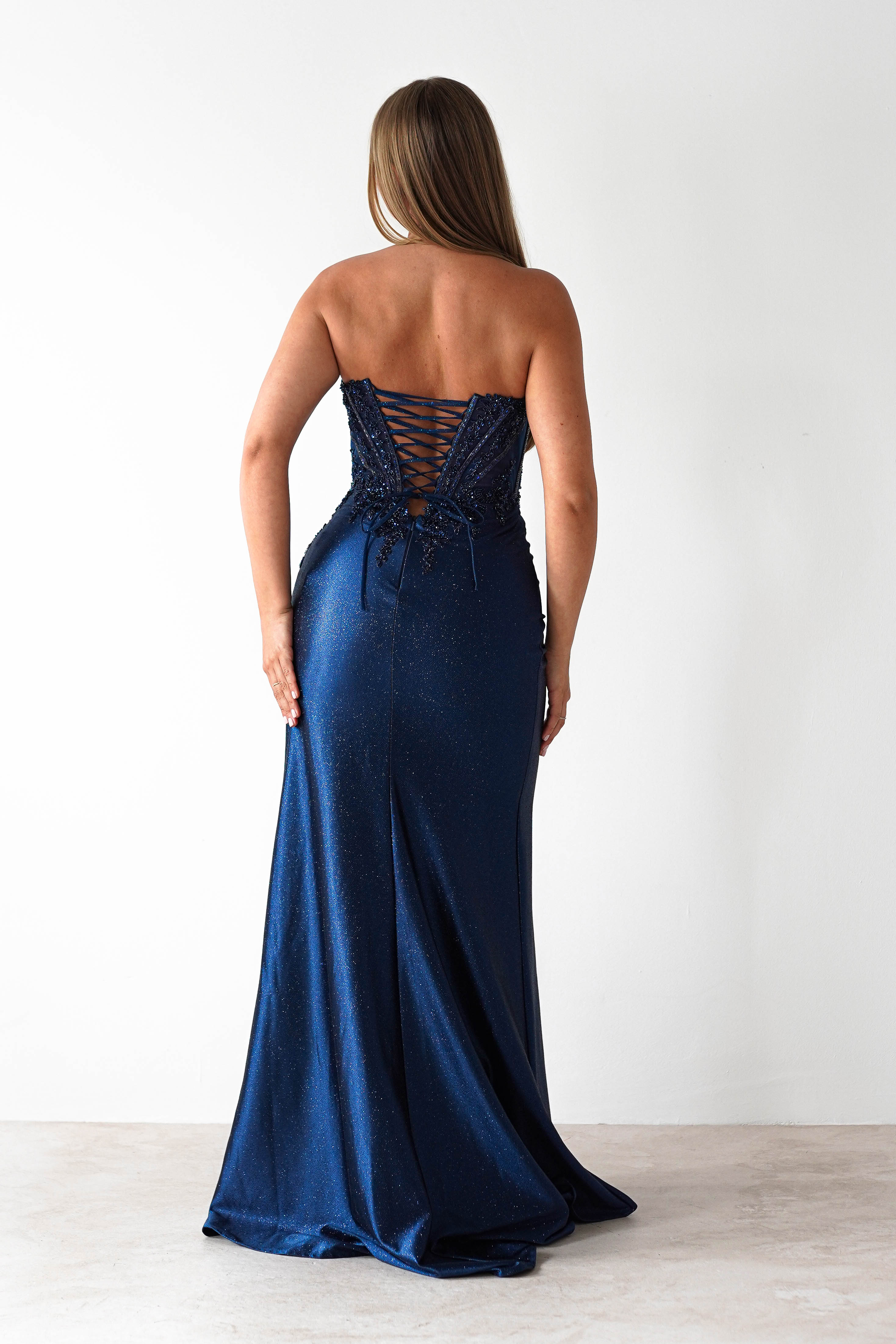Caspian Embellished Bodycon Gown | Navy | Oh Hello Clothing | XXS (4)