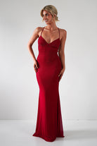 Cataleya Rhinestone Bodycon Gown | Red | Debs & Prom | Formal Gown | Oh Hello Clothing