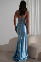 Alexis Glitter Shimmer Gown | Light Blue | Debs & Prom | Formal Gown | Oh Hello Clothing