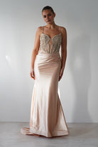 The Butterfly Embellished Bodycon Gown | Gold | Debs & Prom | Formal Gown | Oh Hello Clothing