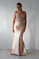 The Butterfly Embellished Bodycon Gown | Gold | Debs & Prom | Formal Gown | Oh Hello Clothing