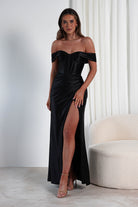 Serena Off The Shoulder Gown | Black | Debs & Prom | Formal Gown | Oh Hello Clothing