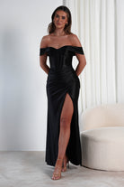 Serena Off The Shoulder Gown | Black | Debs & Prom | Formal Gown | Oh Hello Clothing