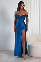 Serena Off The Shoulder Gown | Peacock | Debs & Prom | Formal Gown | Oh Hello Clothing