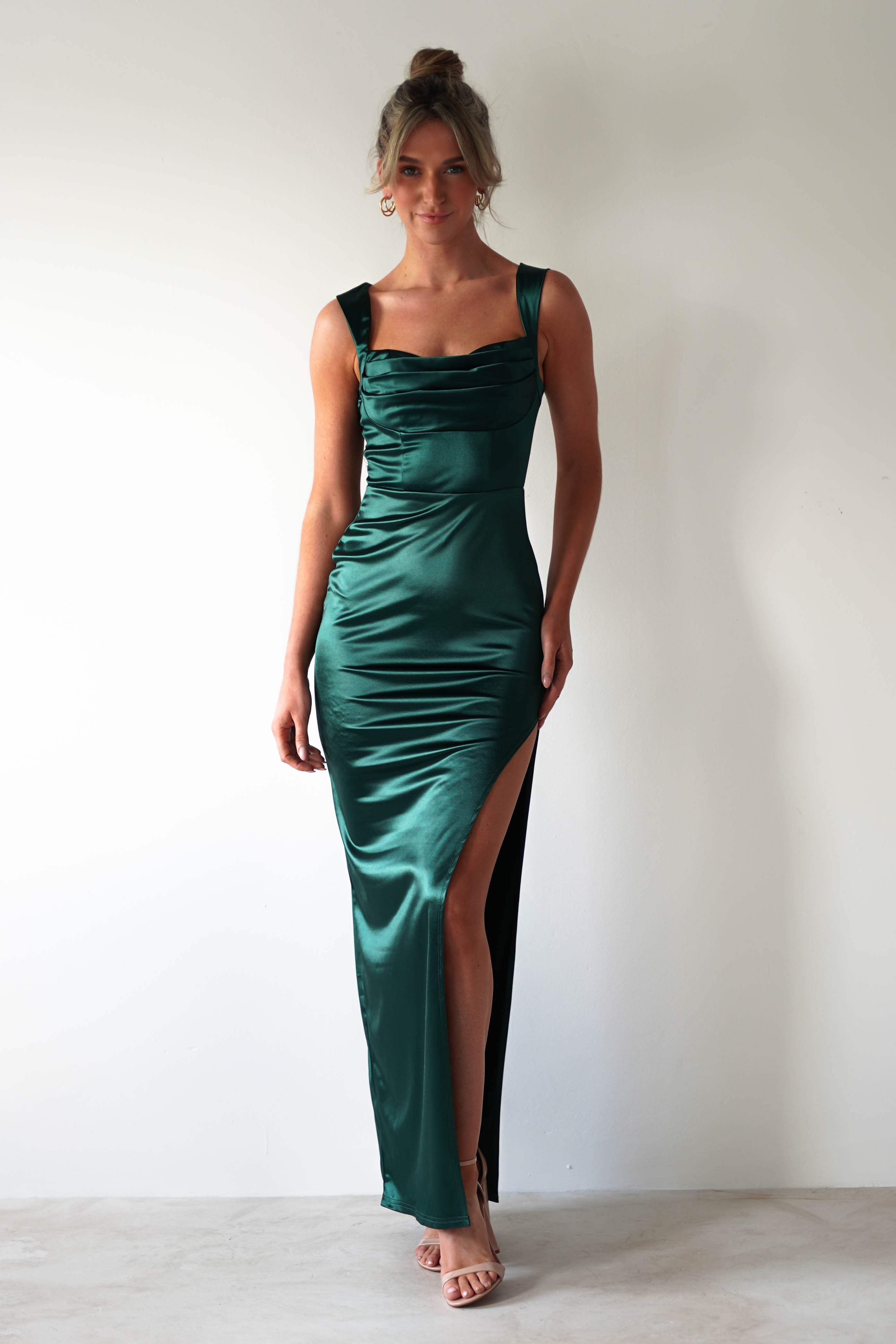 Aideena Bodycon Maxi Dress | Green