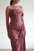 Oh Hello Clothing Dresses > Prom Dresses 1*DONE-CD416- SIENNA ROSE Ruched Draped Maxi Dress