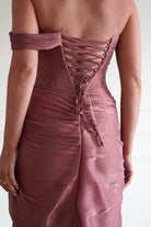 Oh Hello Clothing Dresses > Prom Dresses 1*DONE-CD416- SIENNA ROSE Ruched Draped Maxi Dress