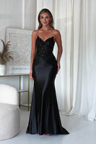Raquel Bodycon Embellished Gown | Black | Debs & Prom | Formal Gown | Oh Hello Clothing