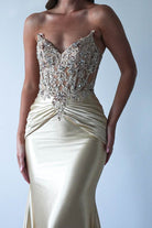 Raquel Bodycon Embellished Gown | Gold | Debs & Prom | Formal Gown | Oh Hello Clothing