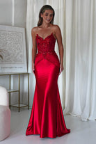 Raquel Bodycon Embellished Gown | Red | Debs & Prom | Formal Gown | Oh Hello Clothing