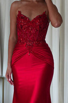 Raquel Bodycon Embellished Gown | Red | Debs & Prom | Formal Gown | Oh Hello Clothing