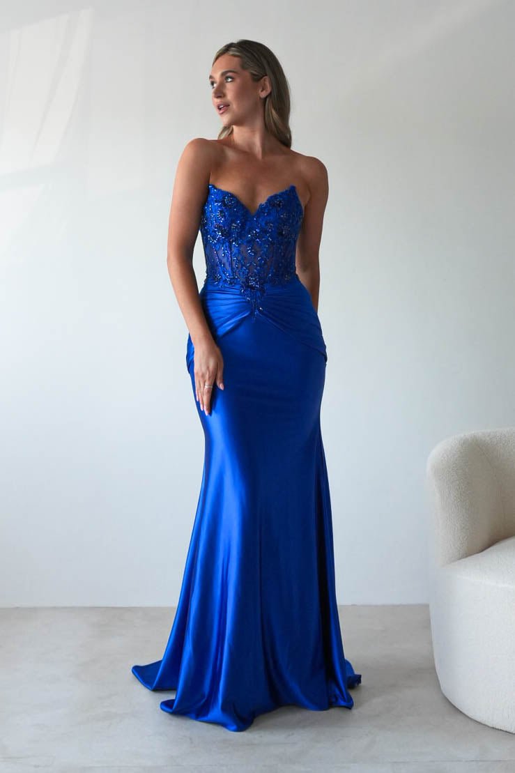 Raquel Bodycon Embellished Gown | Royal Blue | Oh Hello Clothing | S (8)