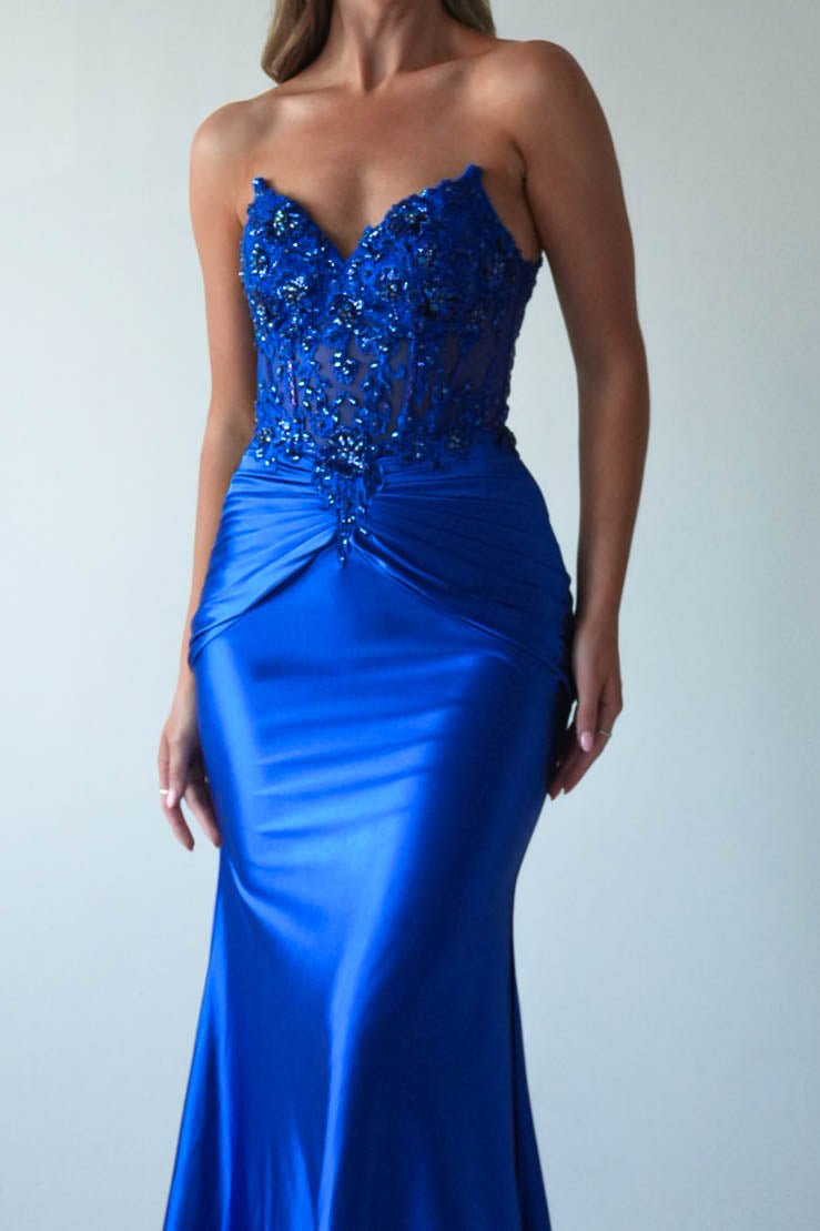 Raquel Bodycon Embellished Gown | Royal Blue | Oh Hello Clothing | S (8)
