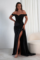 Marsela Lace Bodice Gown | Black | Debs & Prom | Formal Gown | Oh Hello Clothing