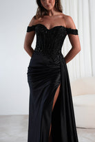 Marsela Lace Bodice Gown | Black | Debs & Prom | Formal Gown | Oh Hello Clothing