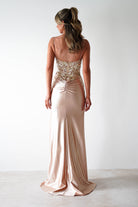 Regina Embellished Bodice Gown | Champagne/Gold | Debs & Prom | Formal Gown | Oh Hello Clothing