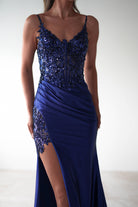 Regina Embellished Bodice Gown | Midnight Blue | Debs & Prom | Formal Gown | Oh Hello Clothing