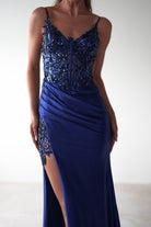 Regina Embellished Bodice Gown | Midnight Blue | Debs & Prom | Formal Gown | Oh Hello Clothing