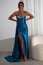 Pranvera Embellished Luxurious Gown | Peacock | Debs & Prom | Formal Gown | Oh Hello Clothing