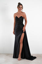 Saraya Bodycon Embellished Gown | Black | Debs & Prom | Formal Gown | Oh Hello Clothing