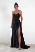 Saraya Bodycon Embellished Gown | Black | Debs & Prom | Formal Gown | Oh Hello Clothing