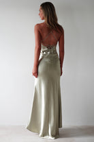 Celinee Satin Maxi Gown | Sage | Debs & Prom | Formal Gown | Oh Hello Clothing