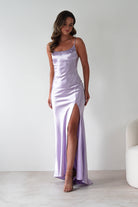 Celinee Satin Maxi Gown | Lilac | Debs & Prom | Formal Gown | Oh Hello Clothing