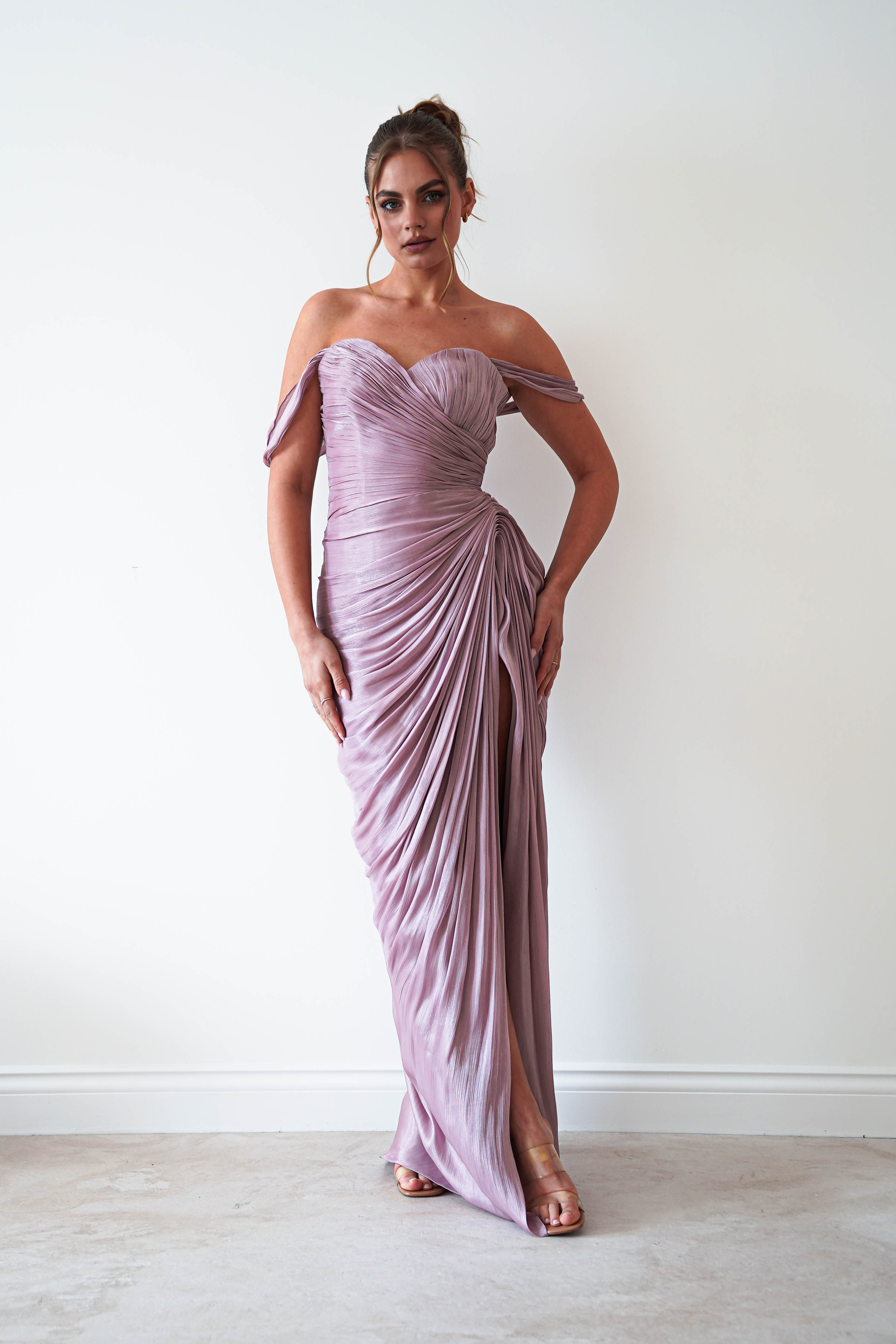 Oh Hello Clothing Dresses > Prom Dresses 1*DONE- CIND- CD417 - MAUVE GOWN