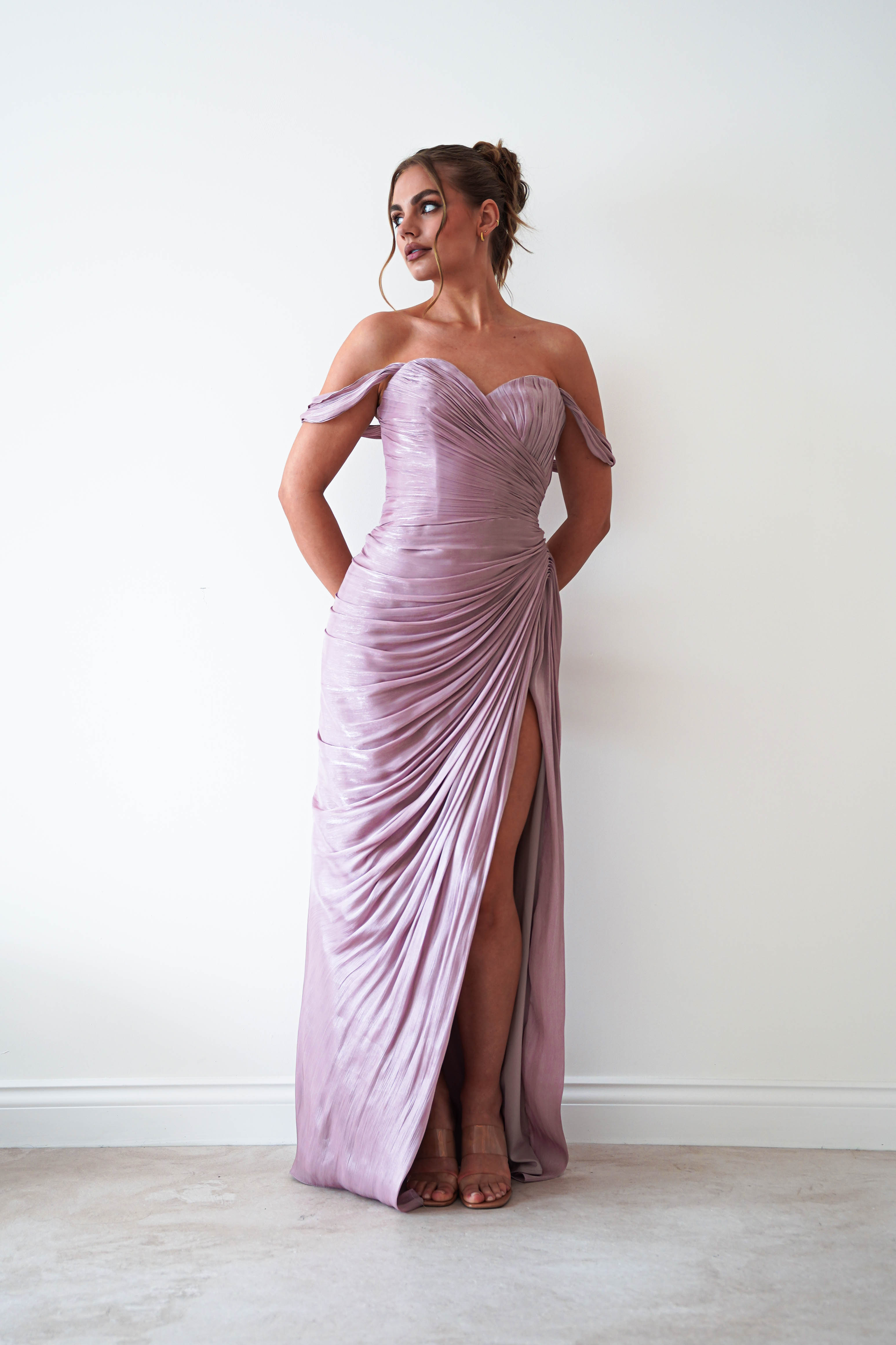 Oh Hello Clothing Dresses > Prom Dresses 1*DONE- CIND- CD417 - MAUVE GOWN