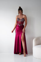 Oh Hello Clothing Women > Clothing > Dresses 1*DONE - Cinderalla-C172- BURGUNDY GOWN