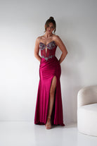Oh Hello Clothing Women > Clothing > Dresses 1*DONE - Cinderalla-C172- BURGUNDY GOWN