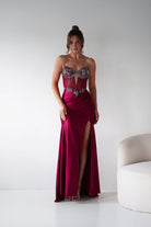 Oh Hello Clothing Women > Clothing > Dresses 1*DONE - Cinderalla-C172- BURGUNDY GOWN