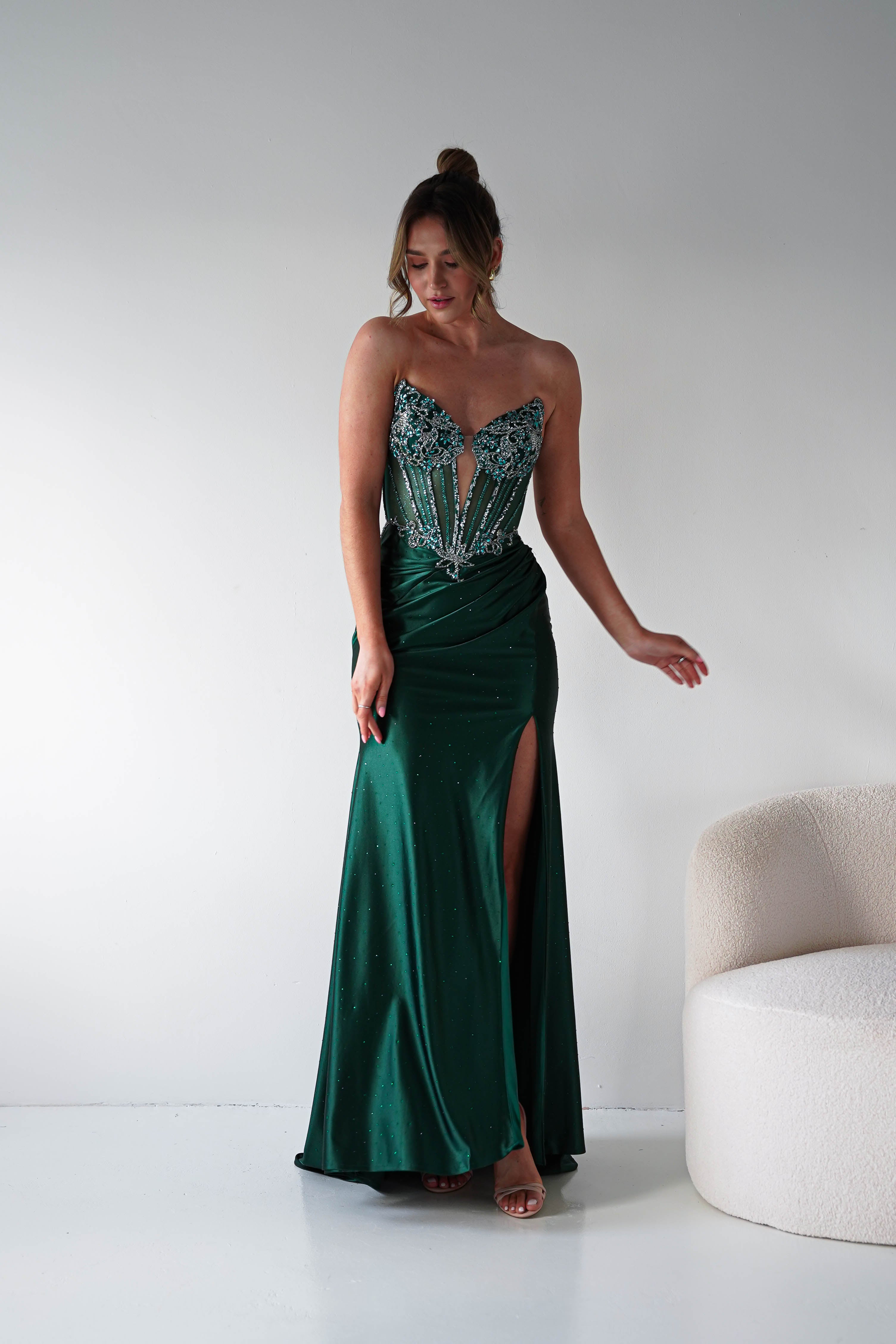 Oh Hello Clothing Women > Clothing > Dresses 1*DONE - Cinderalla-C172-EMERALD GOWN (Copy)