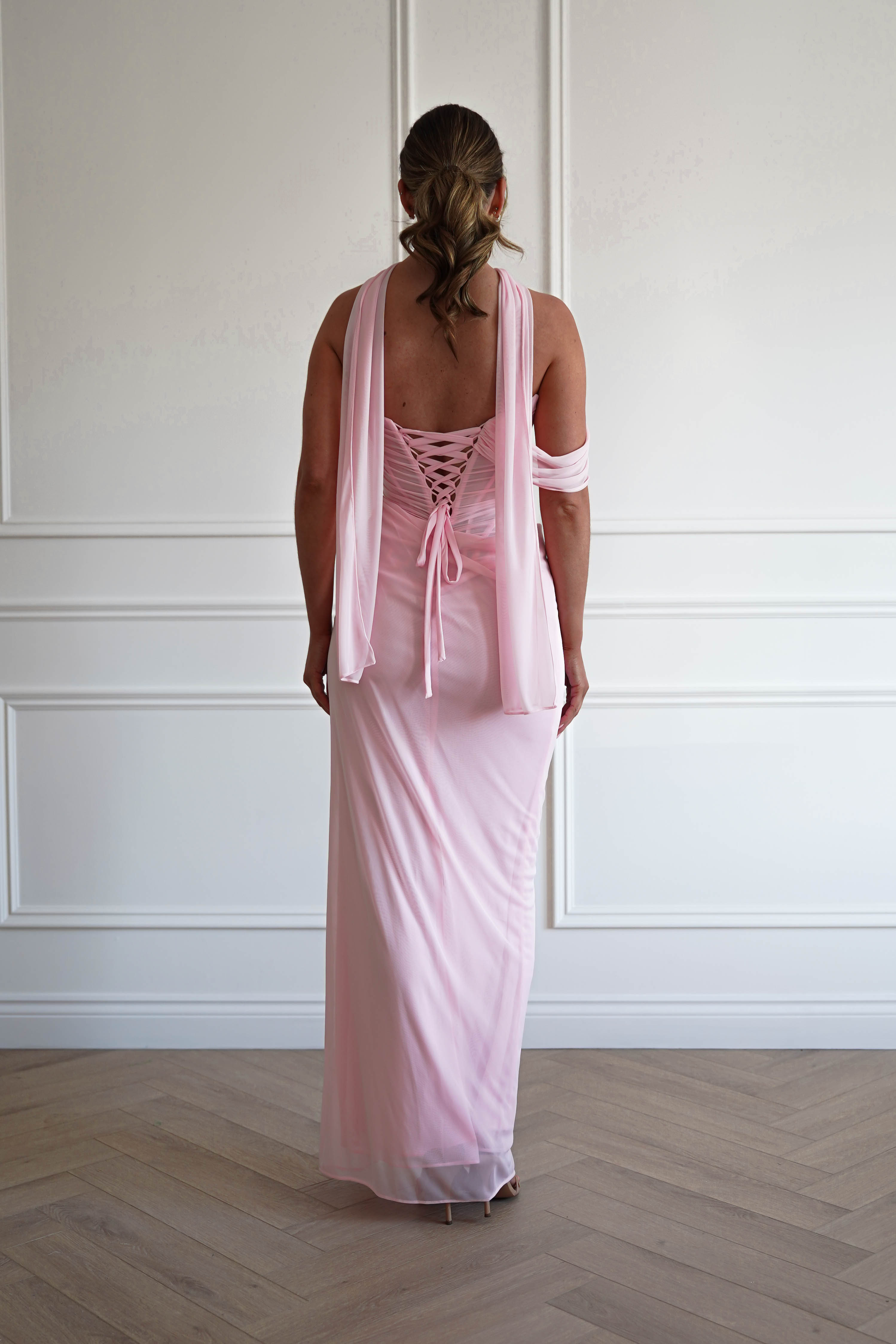 Oh Hello Clothing Women > Clothing > Dresses 1*DONE -CINDERALLA-CD406- PINK GOWN WITH MATCHING SCARF