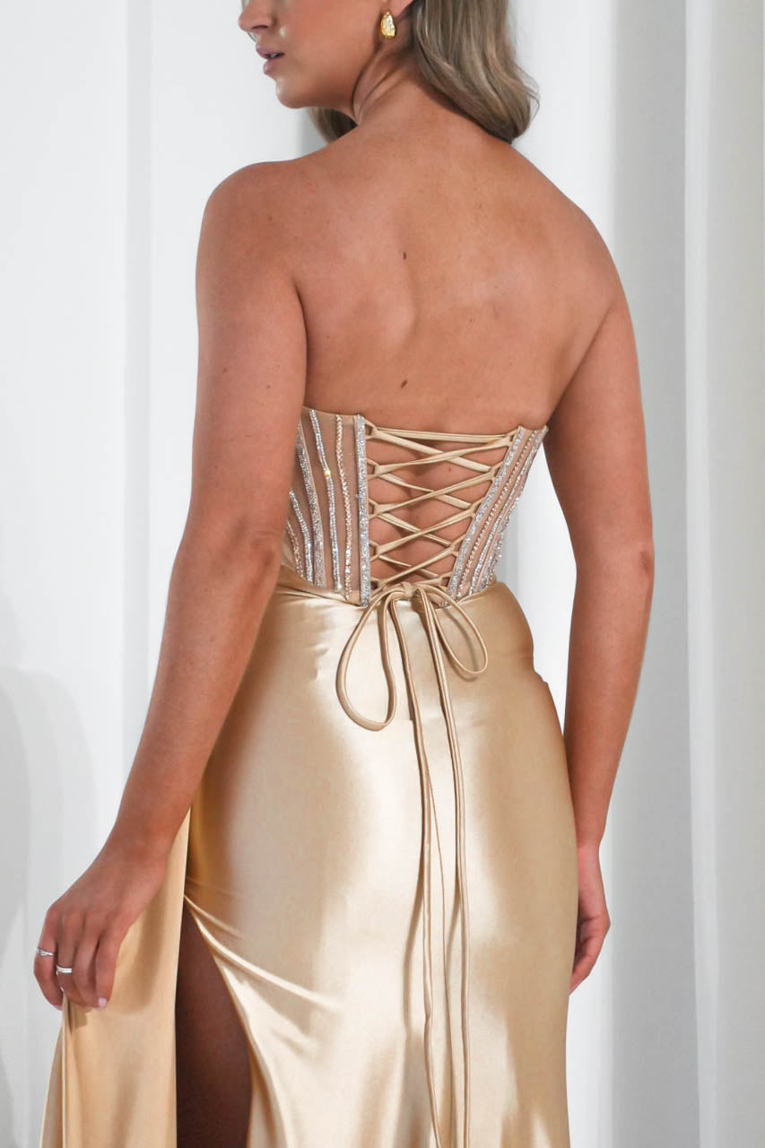 Oh Hello Clothing Dresses 1*DONE -CINDERALLA-CD722- GOLD GOWN