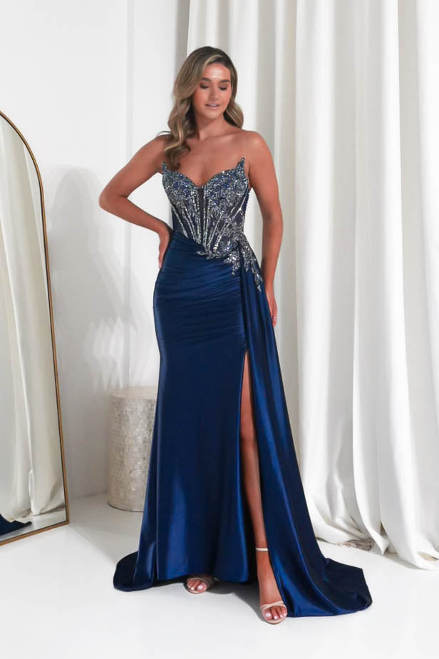 Oh Hello Clothing Dresses 1*DONE -CINDERALLA-CD722- NAVY GOWN